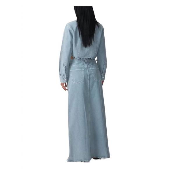 NEW SLVRLAKE low rise maxi skirt in dove - Picture 3 of 4